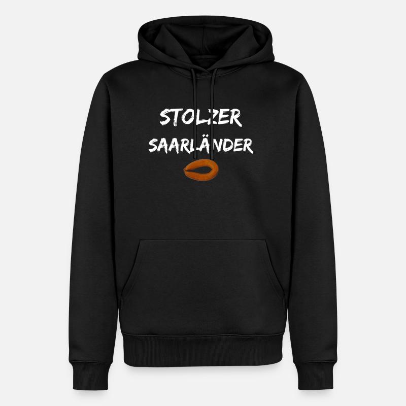 Stolzer Saarländer Lyoner Geschenk Geschenkidee - Männer Premium Bio Hoodie - Schwarz