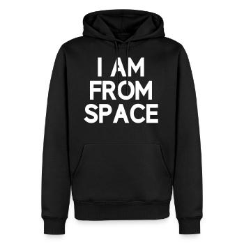 Je suis de l'espace Alien Anders Alien - Sweat à capuche Premium bio Homme - noir - Devant - Nico (187cm)