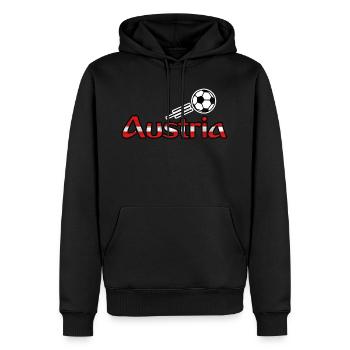 Football Autriche - Sweat à capuche Premium bio Homme - noir - Devant - Nico (187cm)