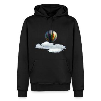 Heissluftballon - Männer Premium Bio Hoodie - Schwarz - Vorne - Nico (187cm)