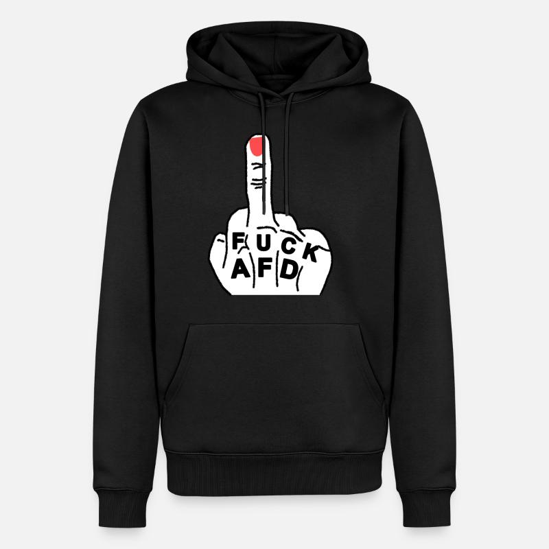BAISE AFD - Sweat à capuche Premium bio Homme - noir