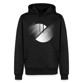 par la nuit - Sweat à capuche Premium bio Homme - noir - Devant - Nico (187cm)