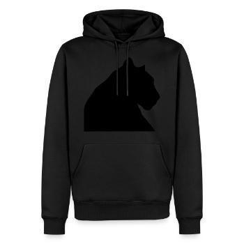 Panther - Männer Premium Bio Hoodie - Schwarz - Vorne - Nico (187cm)