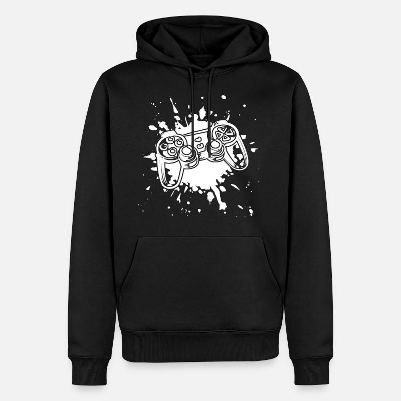 Gamer - Sweat à capuche Premium bio Homme - noir