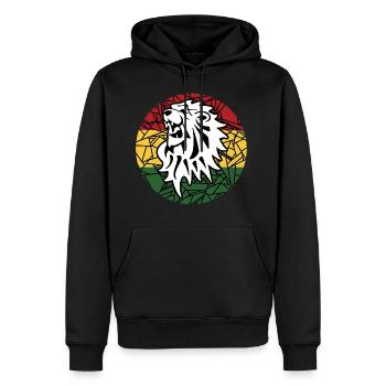 Reggae Lion Head Musicien Jamaïque Musicien Musikverein - Sweat à capuche Premium bio Homme - noir - Devant - Nico (187cm)