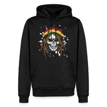 Reggae - Männer Premium Bio Hoodie - Schwarz - Vorne - Nico (187cm)