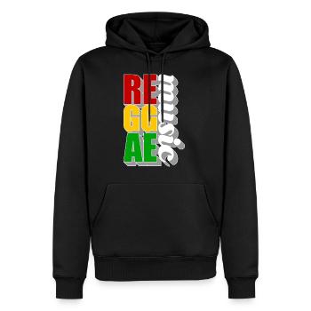 Reggae - Männer Premium Bio Hoodie - Schwarz - Vorne - Nico (187cm)