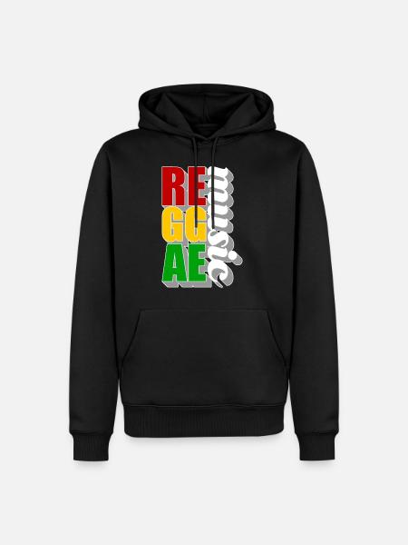 reggae - Men’s Premium Organic Hoodie - black