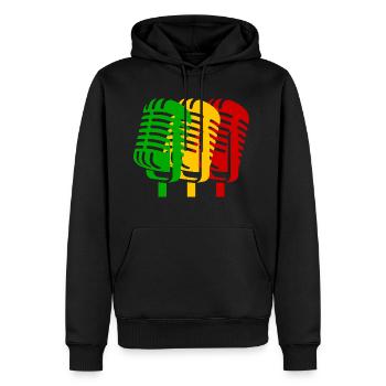 reggae - Sweat à capuche Premium bio Homme - noir - Devant - Nico (187cm)