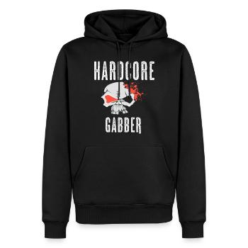 Hard-Core Gabber T-Shirt Hakuh merchandise - Männer Premium Bio Hoodie - Schwarz - Vorne - Nico (187cm)