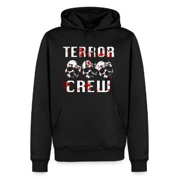 Terror Crew Speedcore Gabber Skull Blood - Men’s Premium Organic Hoodie - black - Front - Nico (187cm)