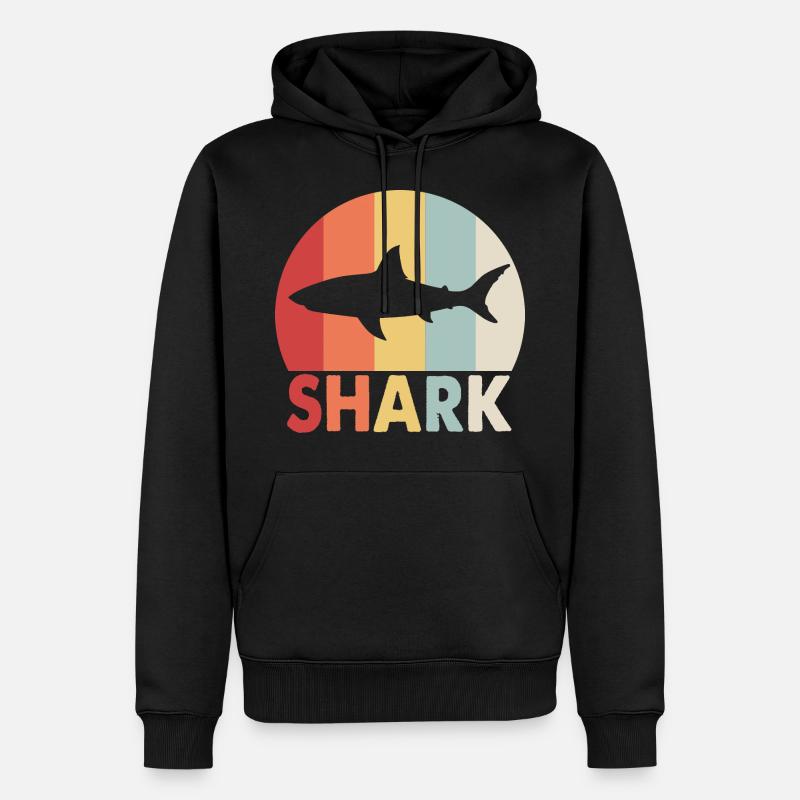 Shark - Männer Premium Bio Hoodie - Schwarz