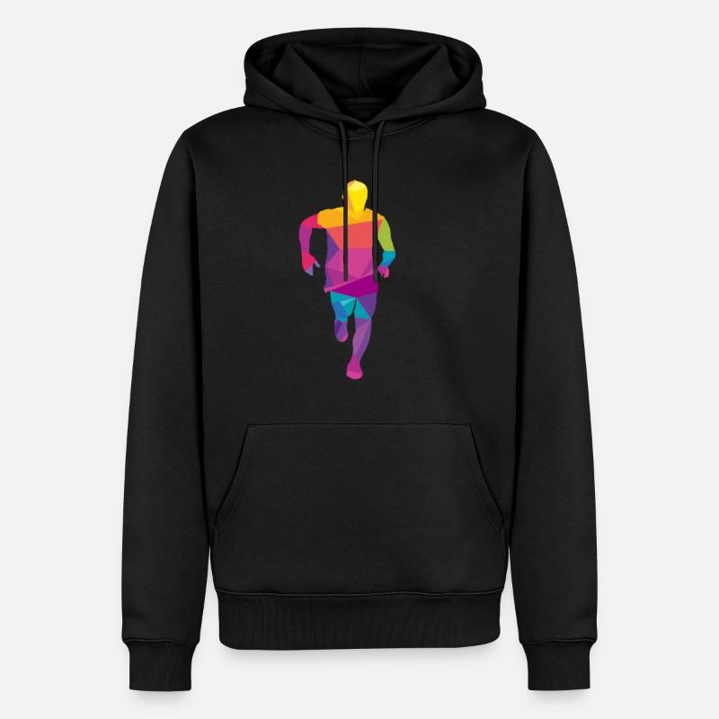 Running Jogging Running Running Gift - Sweat à capuche Premium bio Homme - noir
