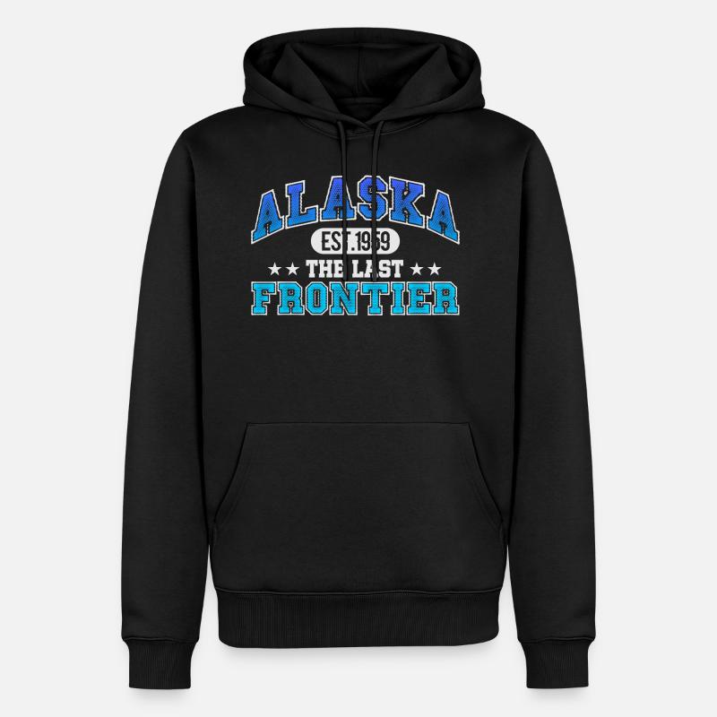 Alaska - Männer Premium Bio Hoodie - Schwarz