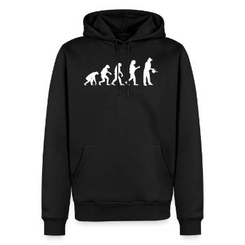 Gärtner Garten Evolution Gartenbau Pflanzen Lustig - Männer Premium Bio Hoodie - Schwarz - Vorne - Nico (187cm)
