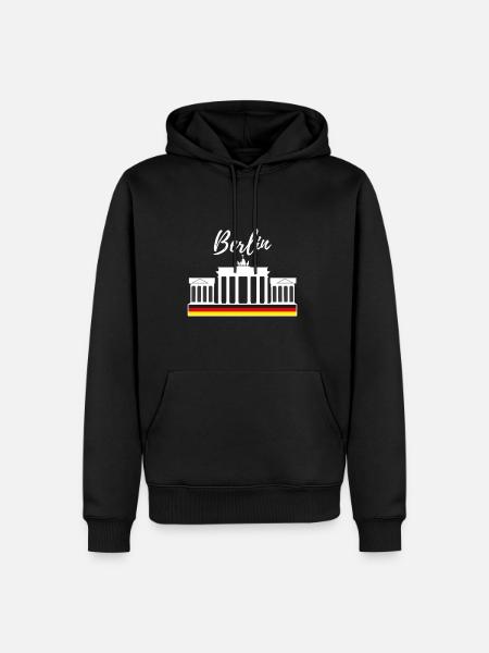 Berlin - Sweat à capuche Premium bio Homme - noir
