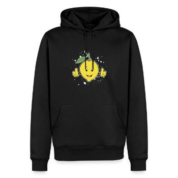 Citron - Sweat à capuche Premium bio Homme - noir - Devant - Nico (187cm)