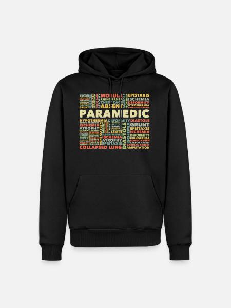 paramédical - Sweat à capuche Premium bio Homme - noir