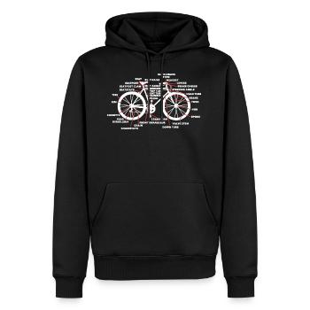Bicycle technology - Men’s Premium Organic Hoodie - black - Front - Nico (187cm)