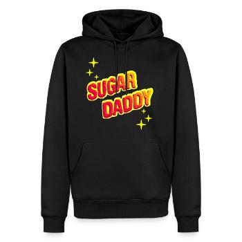Sugar Daddy - pink, Geschenk - Männer Premium Bio Hoodie - Schwarz - Vorne - Nico (187cm)