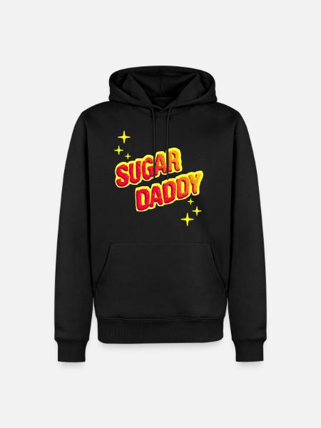 Sugar Daddy - pink, gift - Men’s Premium Organic Hoodie - black