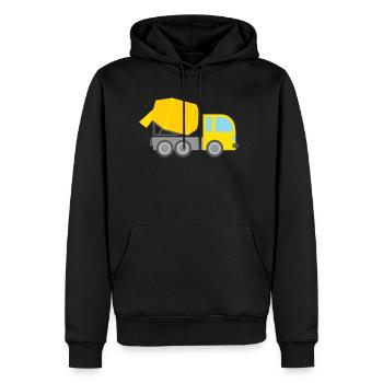 Bétonnières camionneurs - Sweat à capuche Premium bio Homme - noir - Devant - Nico (187cm)