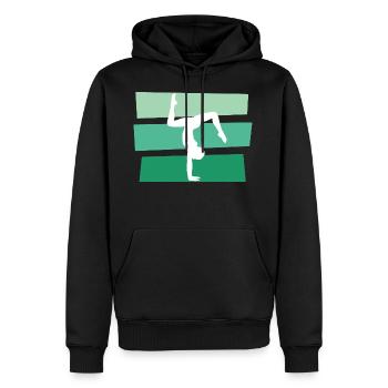 gymnaste - Sweat à capuche Premium bio Homme - noir - Devant - Nico (187cm)