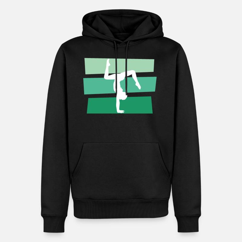 gymnaste - Sweat à capuche Premium bio Homme - noir