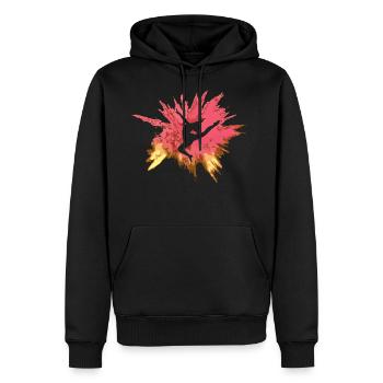 Gymnaste de compétition - Sweat à capuche Premium bio Homme - noir - Devant - Nico (187cm)