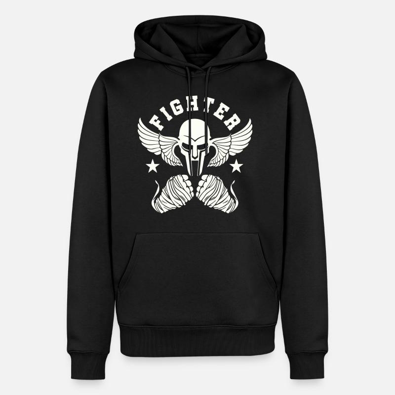 MMA FIGHTER - Sweat à capuche Premium bio Homme - noir