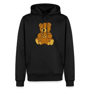 Teddy-Bär mit Kind - Sweat à capuche Premium bio Homme - noir - Devant - Nico (187cm)