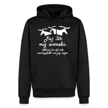 I learn Swedish - Men’s Premium Organic Hoodie - black - Front - Nico (187cm)