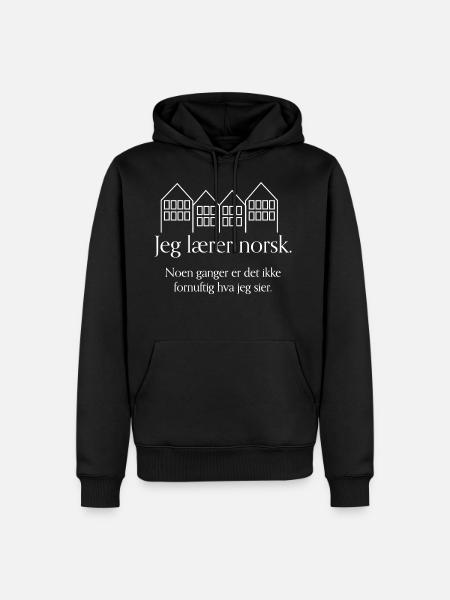 I learn Norwegian - Men’s Premium Organic Hoodie - black