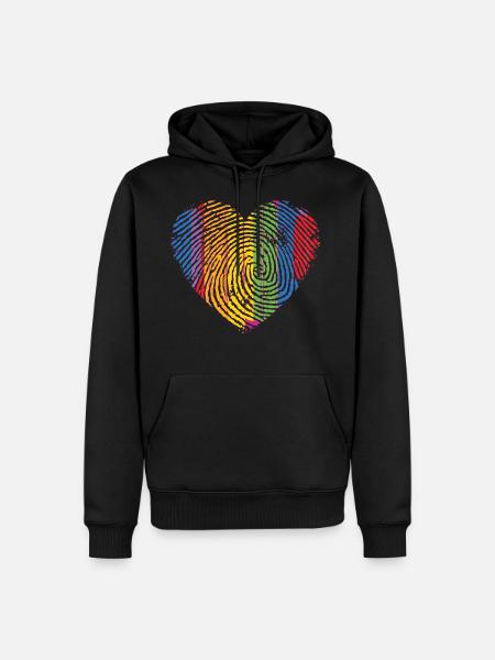 LGBT fingerprint - Men’s Premium Organic Hoodie - black