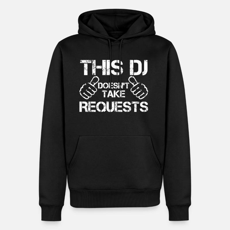 DJ - Männer Premium Bio Hoodie - Schwarz