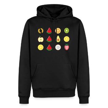 Sommerfrüchte Melonen Jackpot Sommer Geschenkidee - Männer Premium Bio Hoodie - Schwarz - Vorne - Nico (187cm)