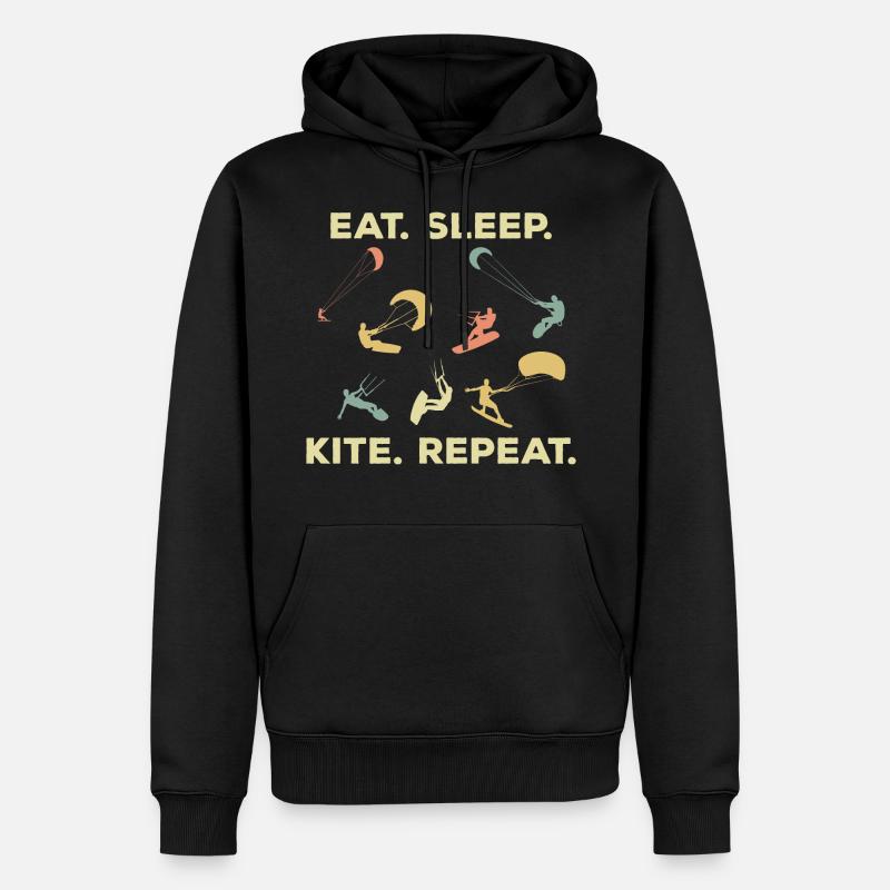 Kiter - Sweat à capuche Premium bio Homme - noir