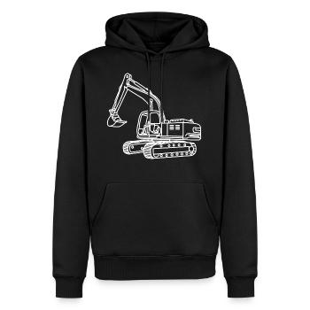 Bagger Fahrer - Männer Premium Bio Hoodie - Schwarz - Vorne - Nico (187cm)