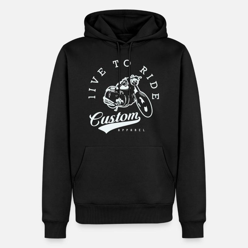 Aime monter - Sweat à capuche Premium bio Homme - noir