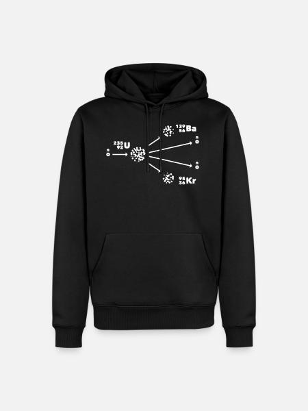 Nuclear fission nuclear physicist - Men’s Premium Organic Hoodie - black