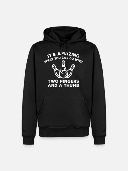 Bowling saying - Men’s Premium Organic Hoodie - black