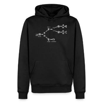 Physicist Nuclear fission - Men’s Premium Organic Hoodie - black - Front - Nico (187cm)