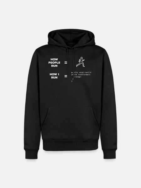 Software developer runner - Men’s Premium Organic Hoodie - black