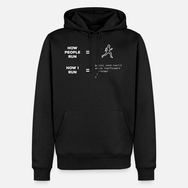 Software developer runner - Men’s Premium Organic Hoodie - black