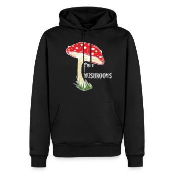 Toadstool, champignons libres, magie de sorcière, chemise magique - Sweat à capuche Premium bio Homme - noir - Devant - Nico (187cm)