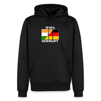 Deutschland Indien Freundschaft,India Germany,flag - Männer Premium Bio Hoodie - Schwarz - Vorne - Nico (187cm)