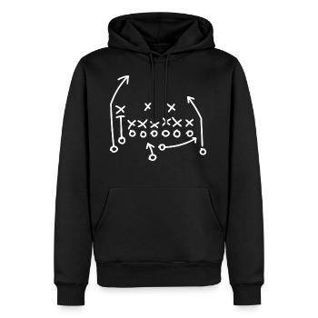 American Football - Männer Premium Bio Hoodie - Schwarz - Vorne - Nico (187cm)