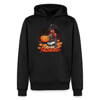 Happy Halloween - Männer Premium Bio Hoodie - Schwarz - Vorne - Nico (187cm)