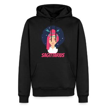 Sagittarius - Männer Premium Bio Hoodie - Schwarz - Vorne - Nico (187cm)