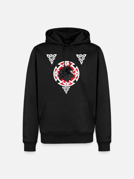 Celtic Shield,Celtic,Raven Shirt,Viking Gift - Men’s Premium Organic Hoodie - black